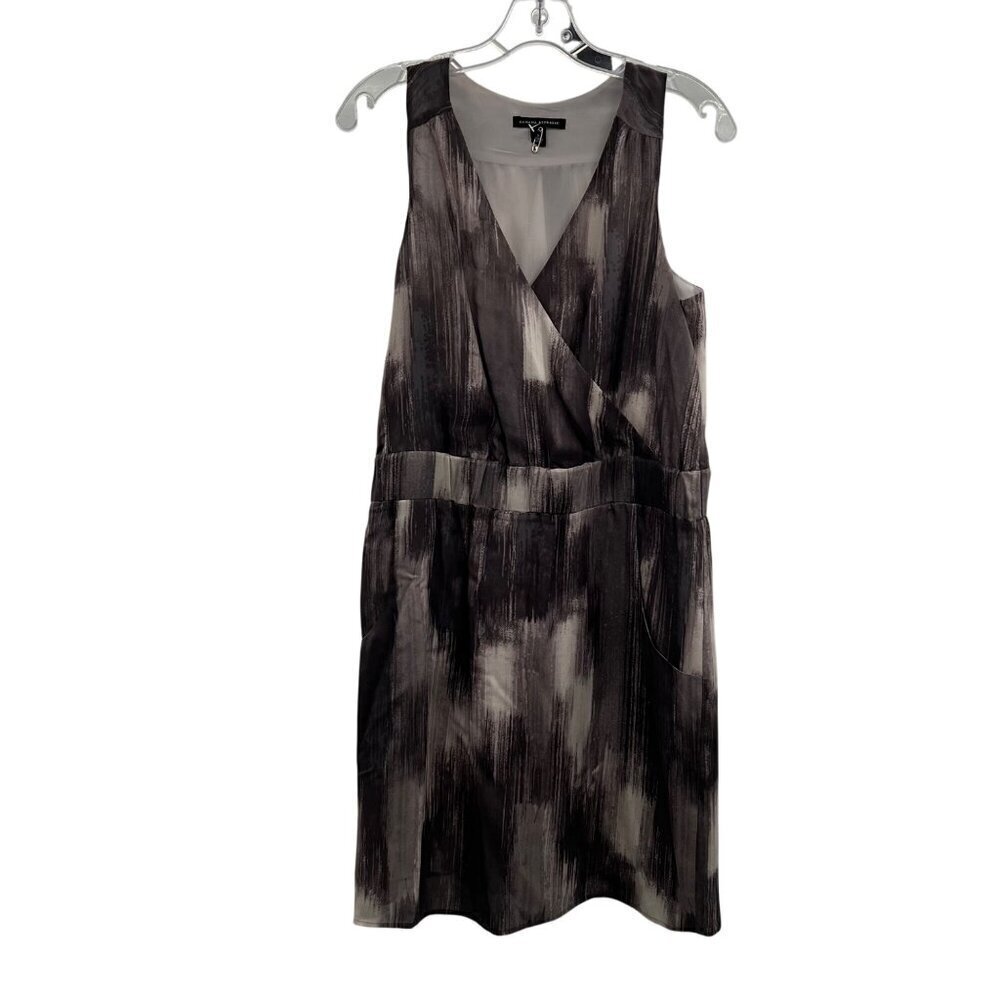 Banana Republic Women's Sleeveless Sheath Dress V-Neck Gray Size 6